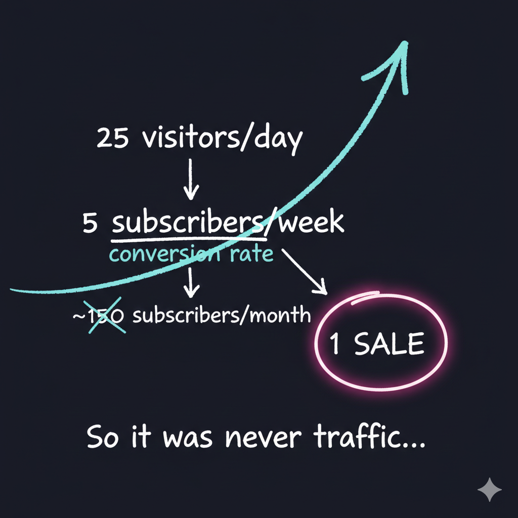 I finally understood why I wasn't making money online. The calculator showed me the number I was missing